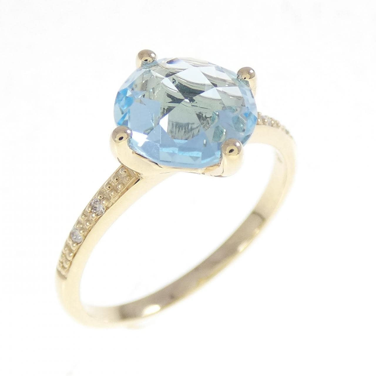 K10YG ブルートパーズ リング