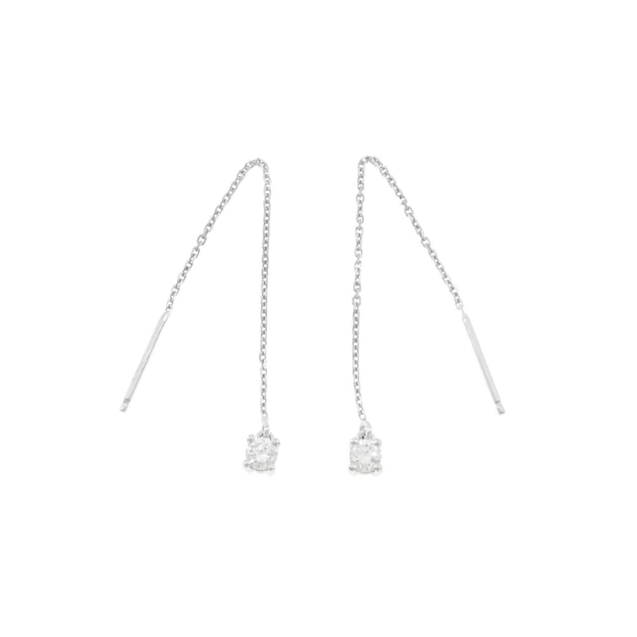 K18WG ダイヤモンド ピアス