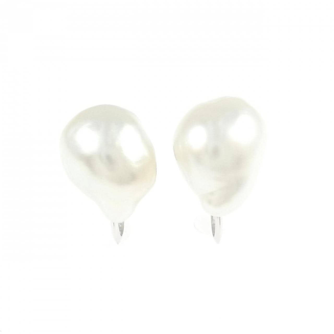 K14WG 白蝶パール イヤリング