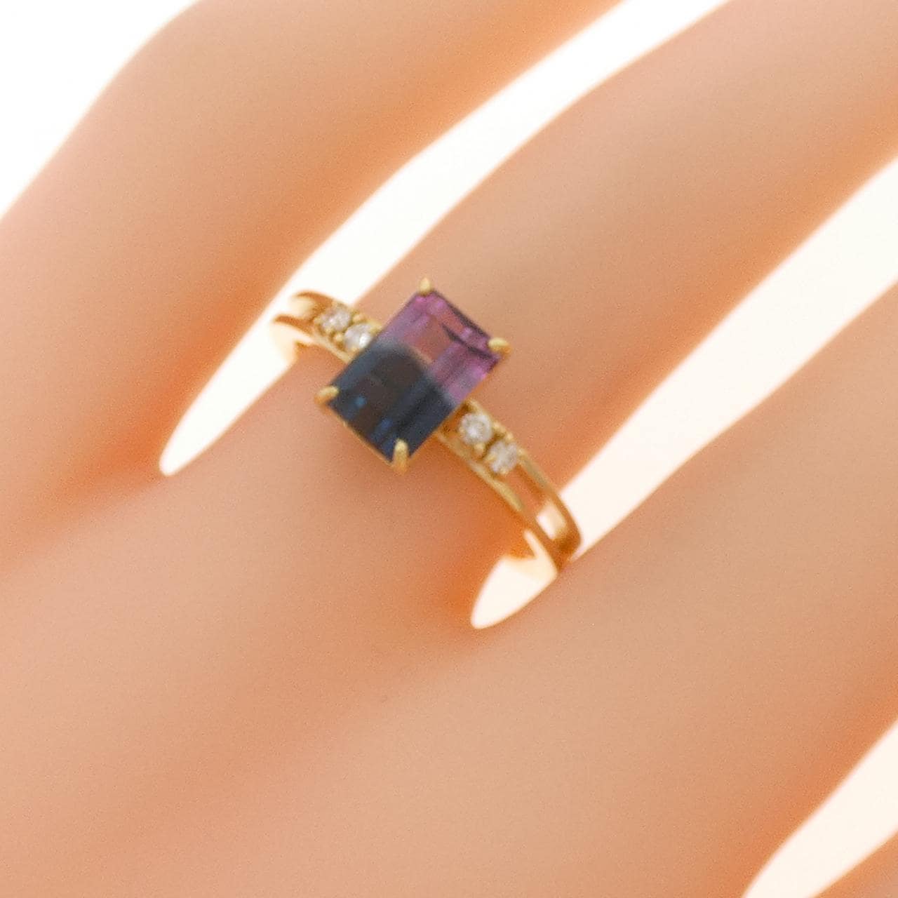 K18YG トルマリン リング 1.314CT