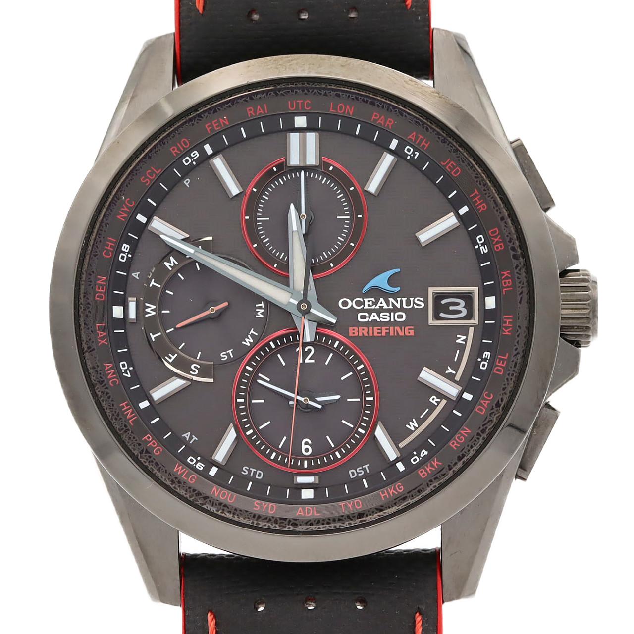 カシオ オシアナス･ブリーフィング LIMITED 電波時計 OCW-T2610BR-1AJR TI ソーラークォーツ