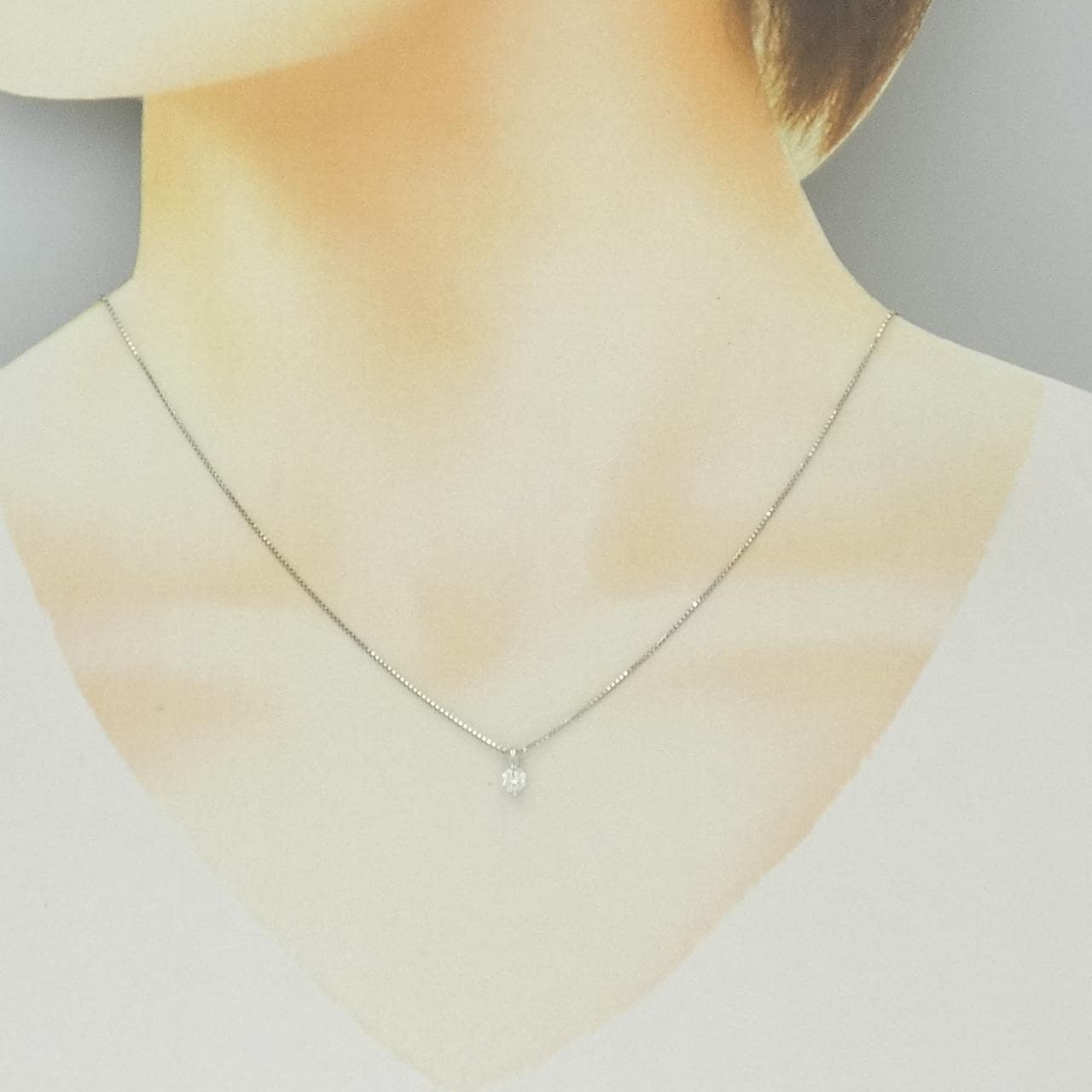 PT900/PT850 ダイヤモンド ネックレス 0.193CT