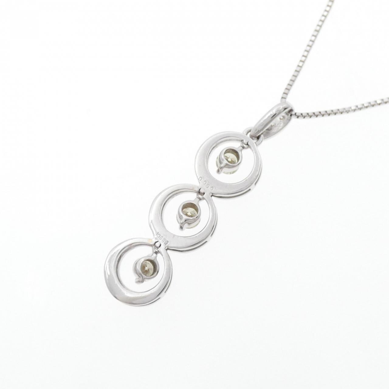 K18WG ダイヤモンド ネックレス 0.50CT