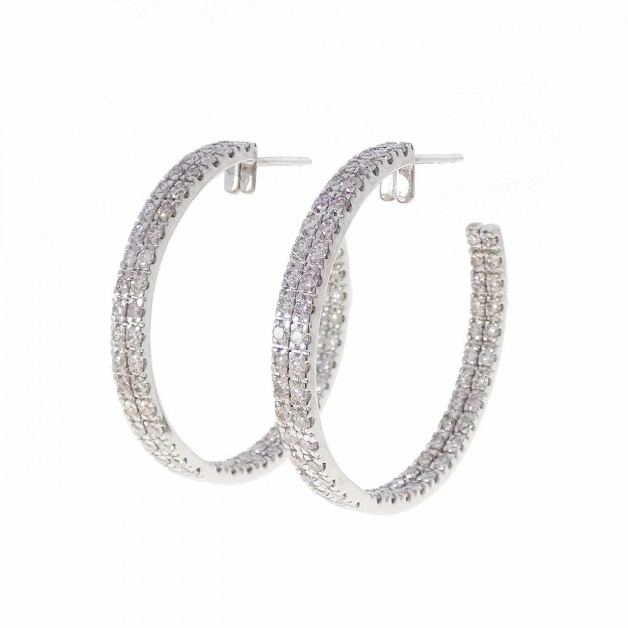 K18WG Diamond earrings