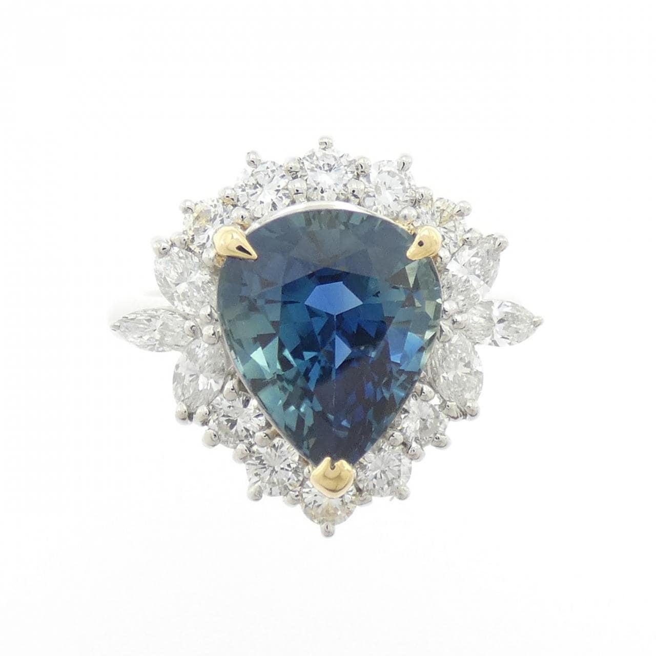 PT900/K18YG サファイヤ リング 5.523CT