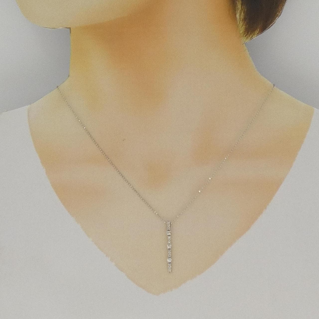 K18WG ダイヤモンド ネックレス 0.30CT