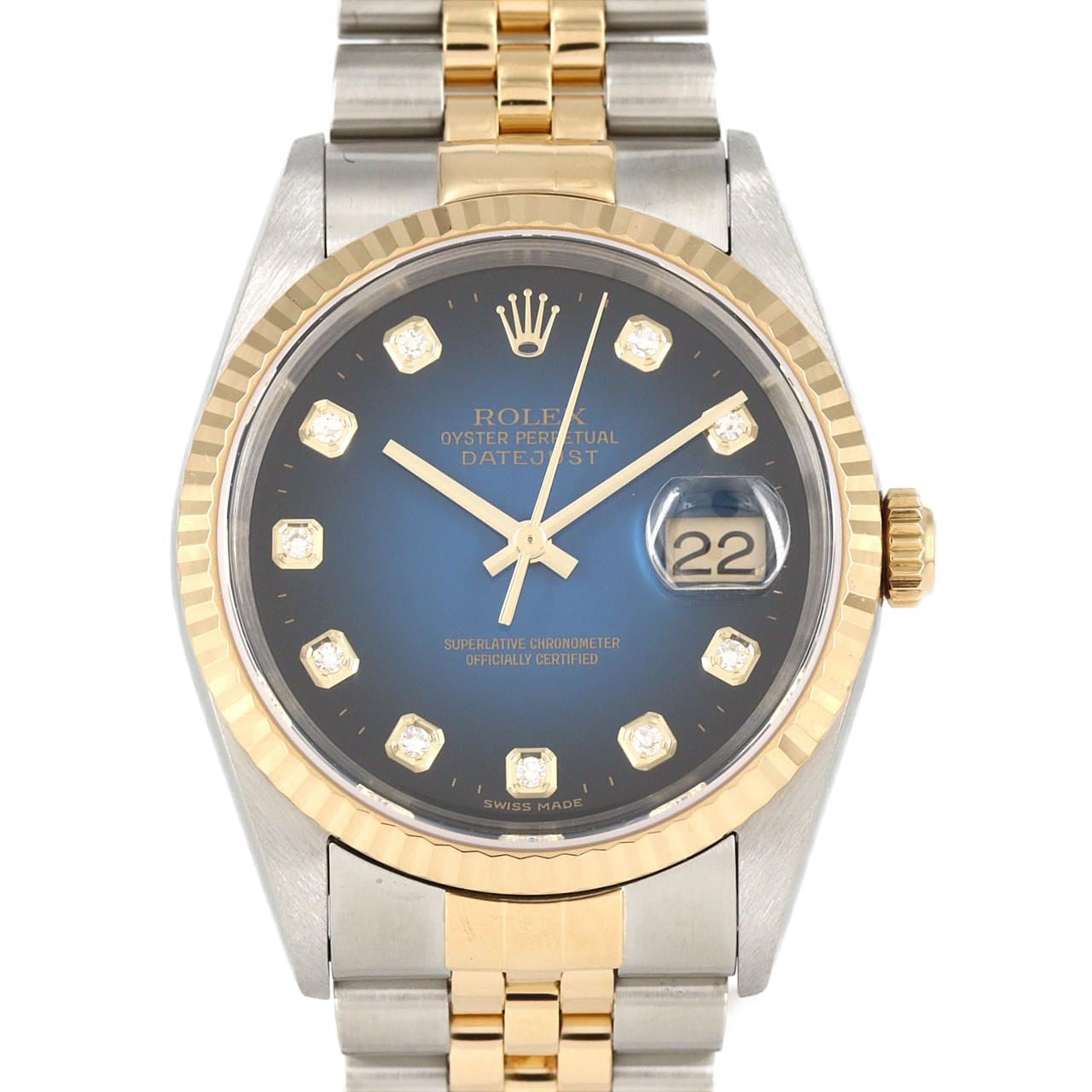 ロレックス デイトジャスト 16233G SSxYG 自動巻 P番