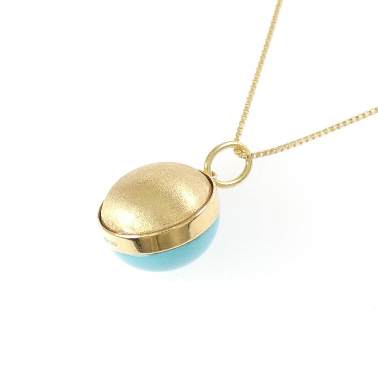 K18YG ターコイズ ネックレス 3.00CT