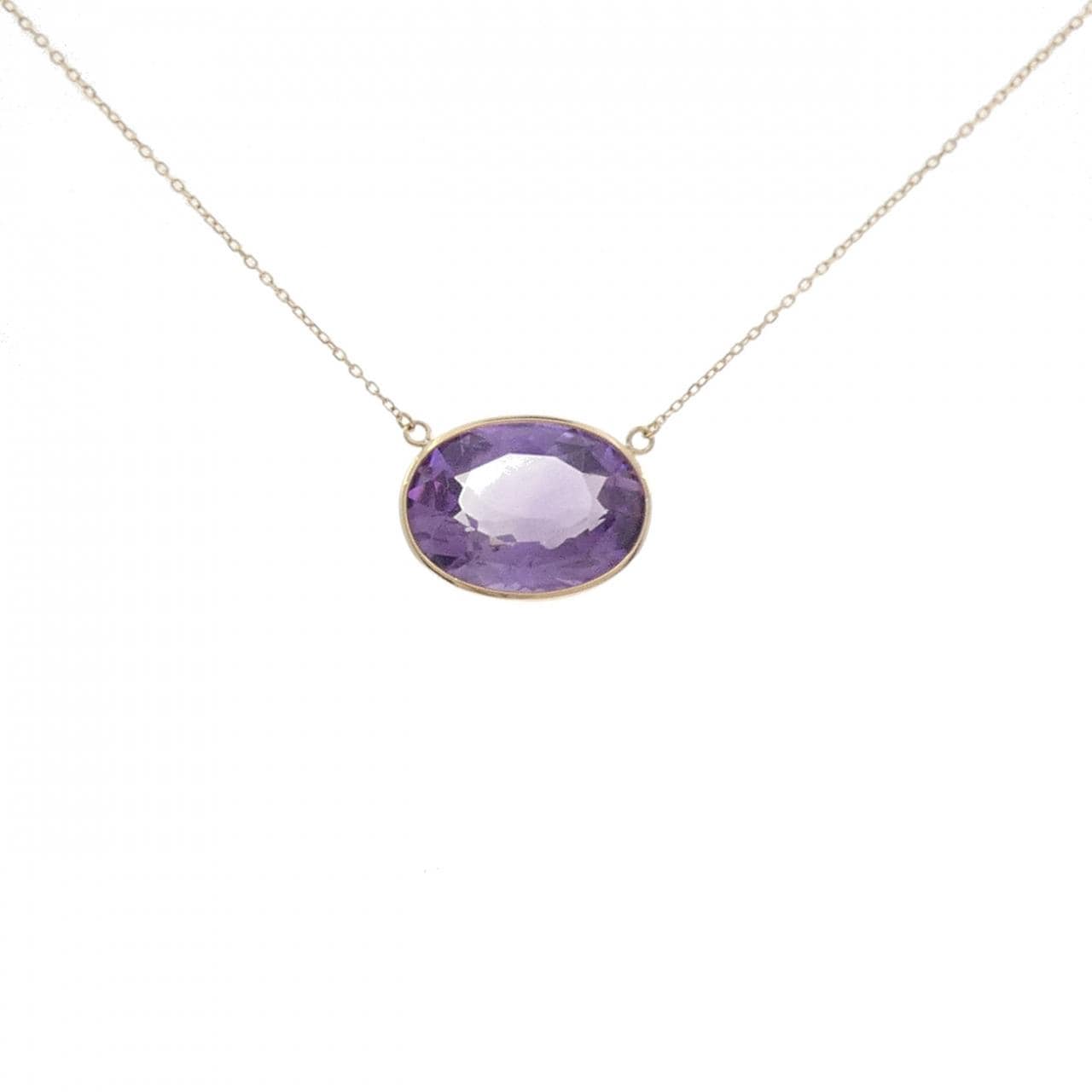 K18YG アメジスト ネックレス 14.27CT