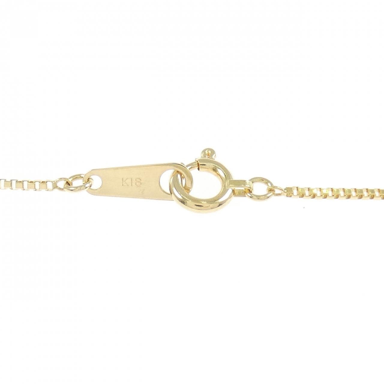 K18YG リボン ダイヤモンド ネックレス 0.041CT