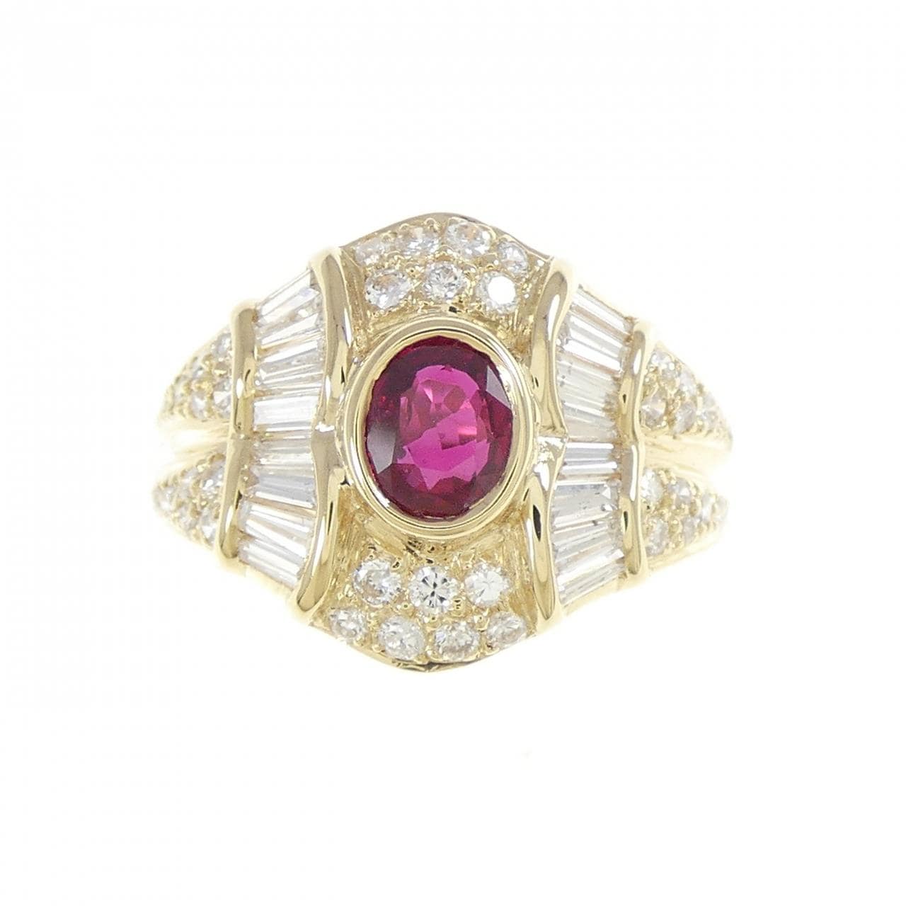 750YG ルビー リング 0.48CT