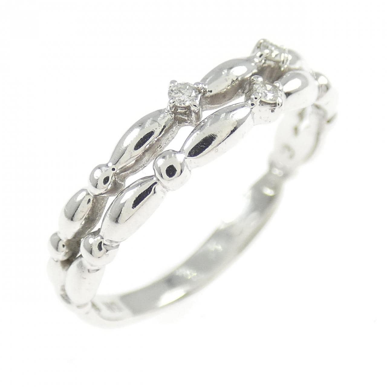 K18WG ダイヤモンド リング 0.03CT