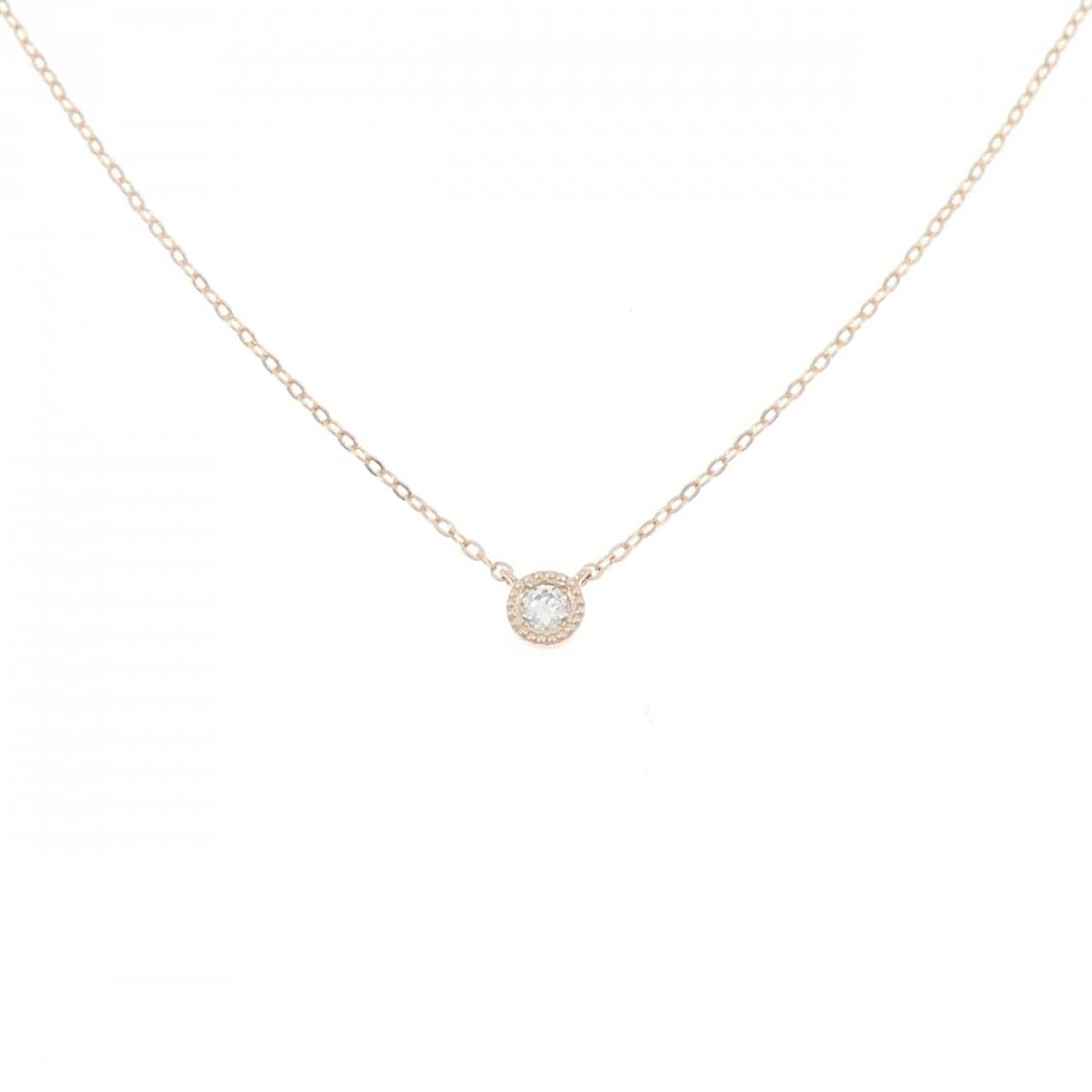 K18PG ダイヤモンド ネックレス 0.03CT