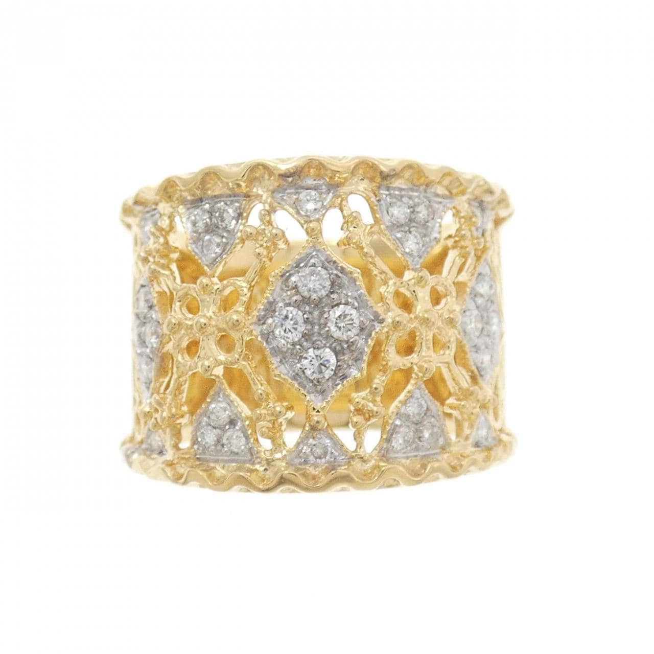 K18YG/K18WG ダイヤモンド リング 0.33CT