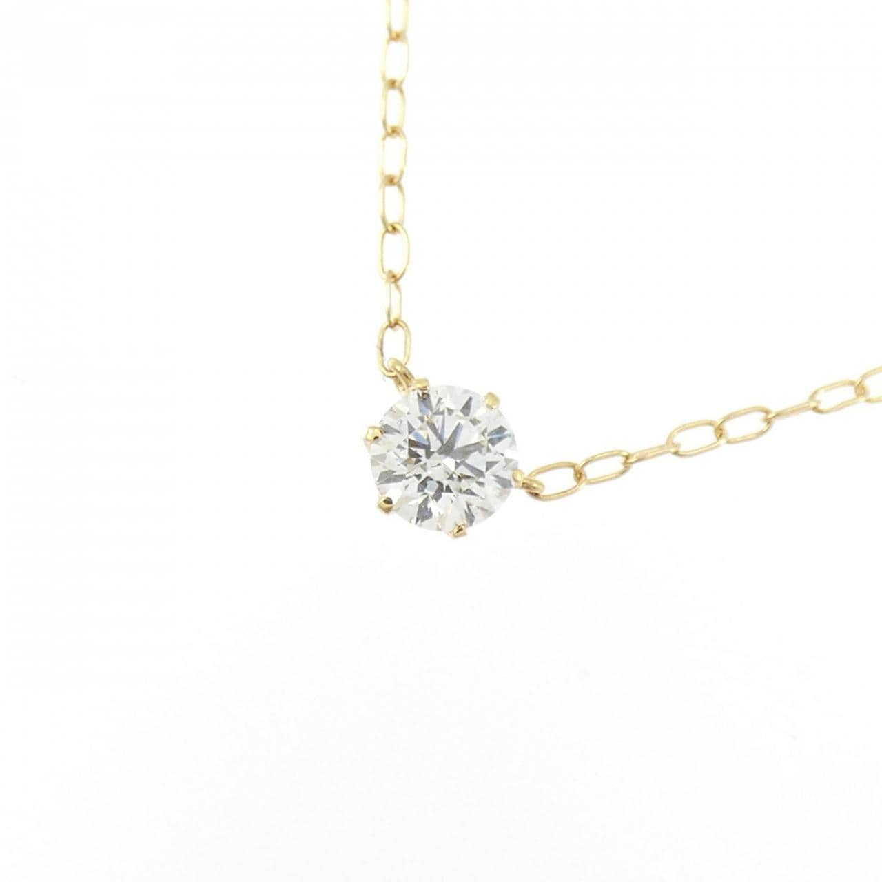 K18YG ソリティア ダイヤモンド ネックレス 0.181CT