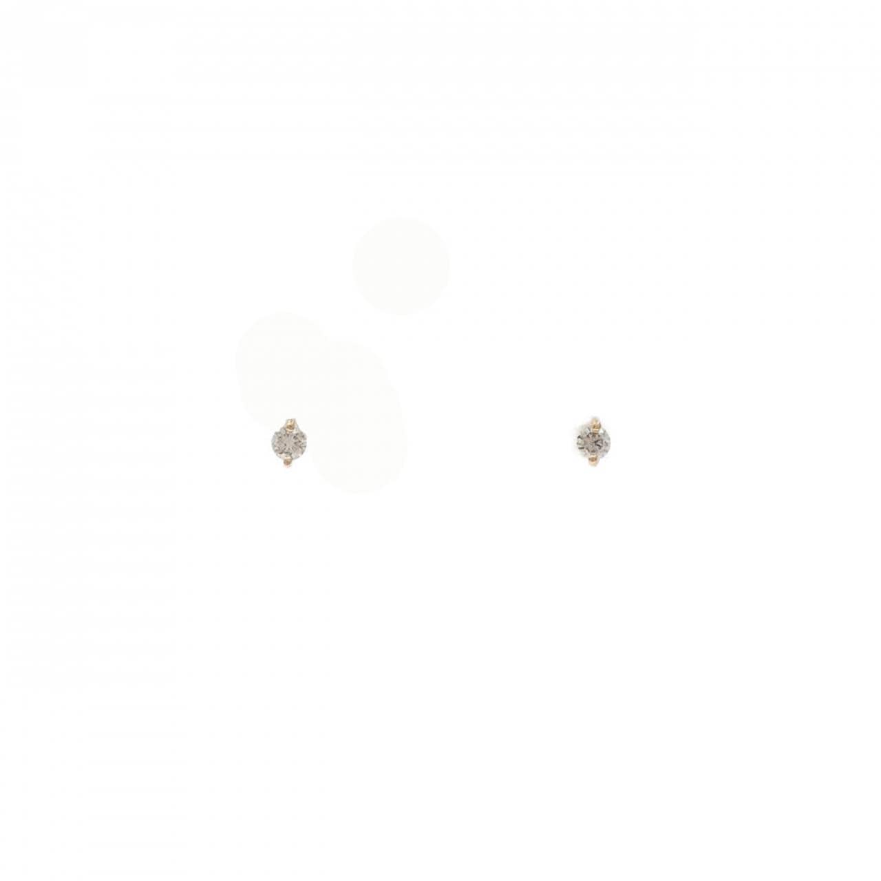 K18YG ソリティア ダイヤモンド ピアス