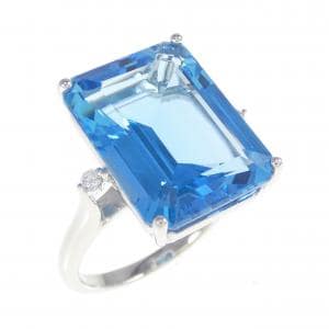 PT950 ブルートパーズ リング 12.00CT