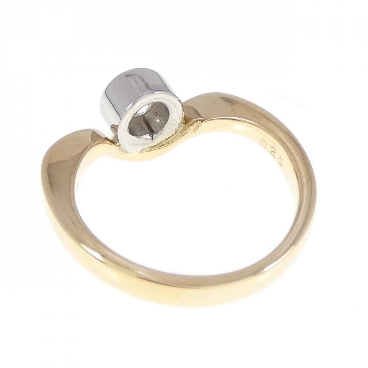 K18YG/PT900 ダイヤモンド リング 0.25CT