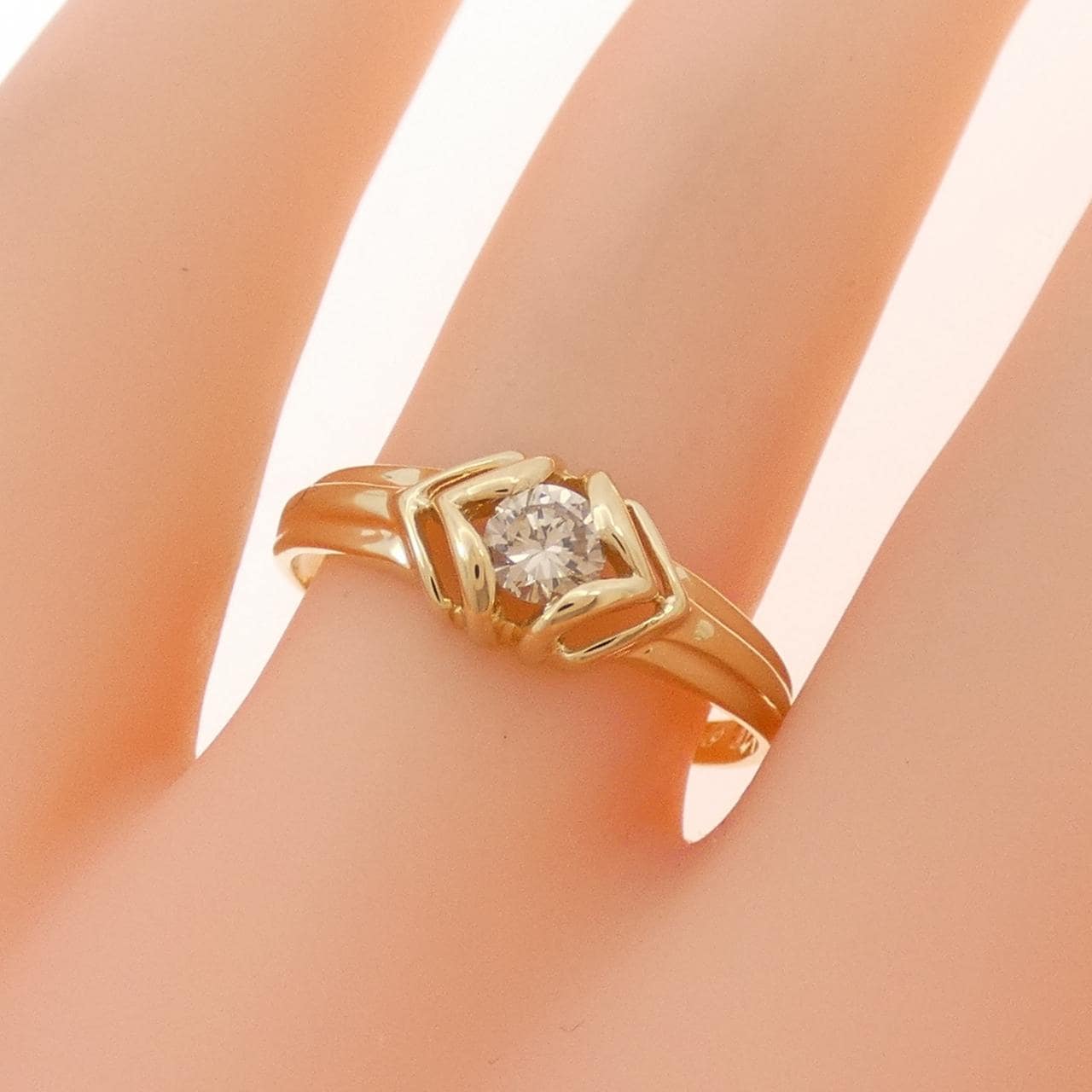 K18YG ダイヤモンド リング 0.20CT