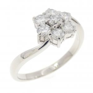 PT900 フラワー ダイヤモンド リング 0.54CT