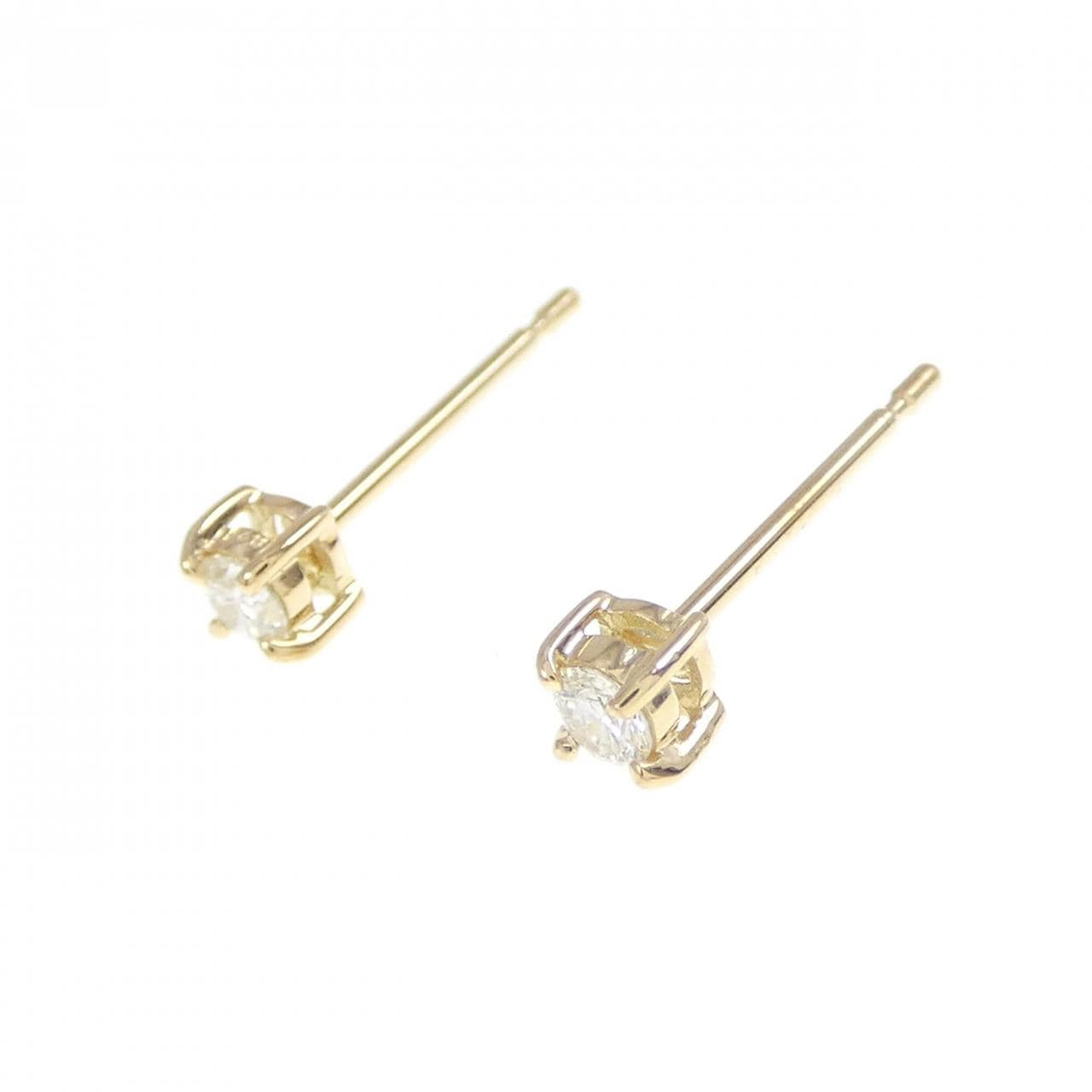 【リメイク】K18YG ダイヤモンド ピアス 0.10CT