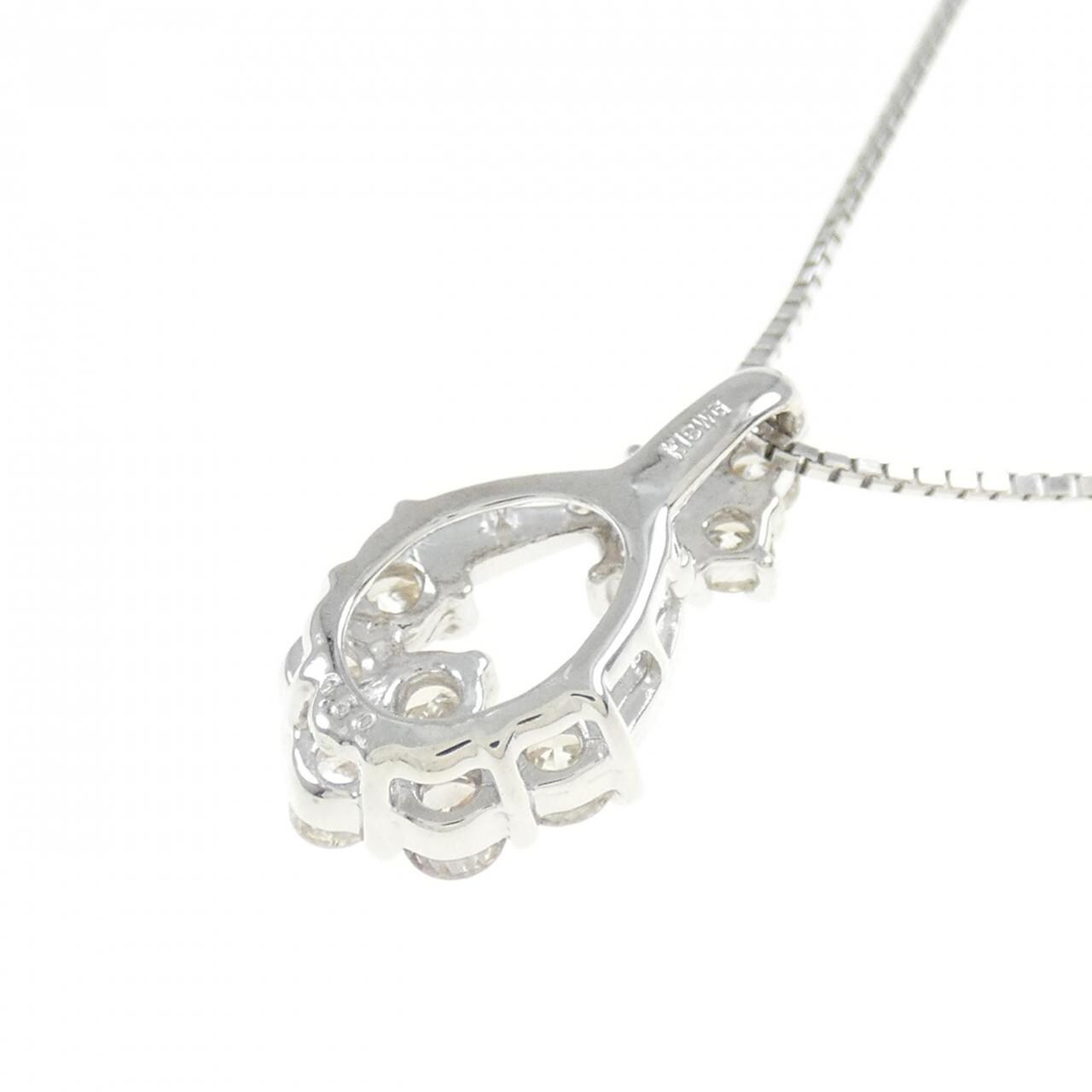 K18WG ダイヤモンド ネックレス 0.50CT