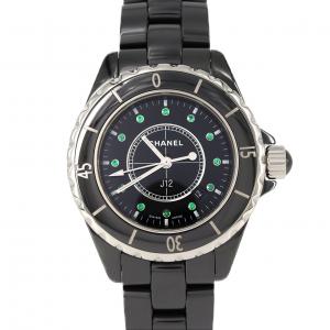 シャネル J12 33mmセラミック･12Pエメラルド H2130 セラミック クォーツ