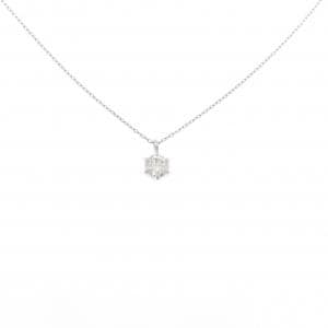 PT900/PT850 ソリティア ダイヤモンド ネックレス 0.30CT