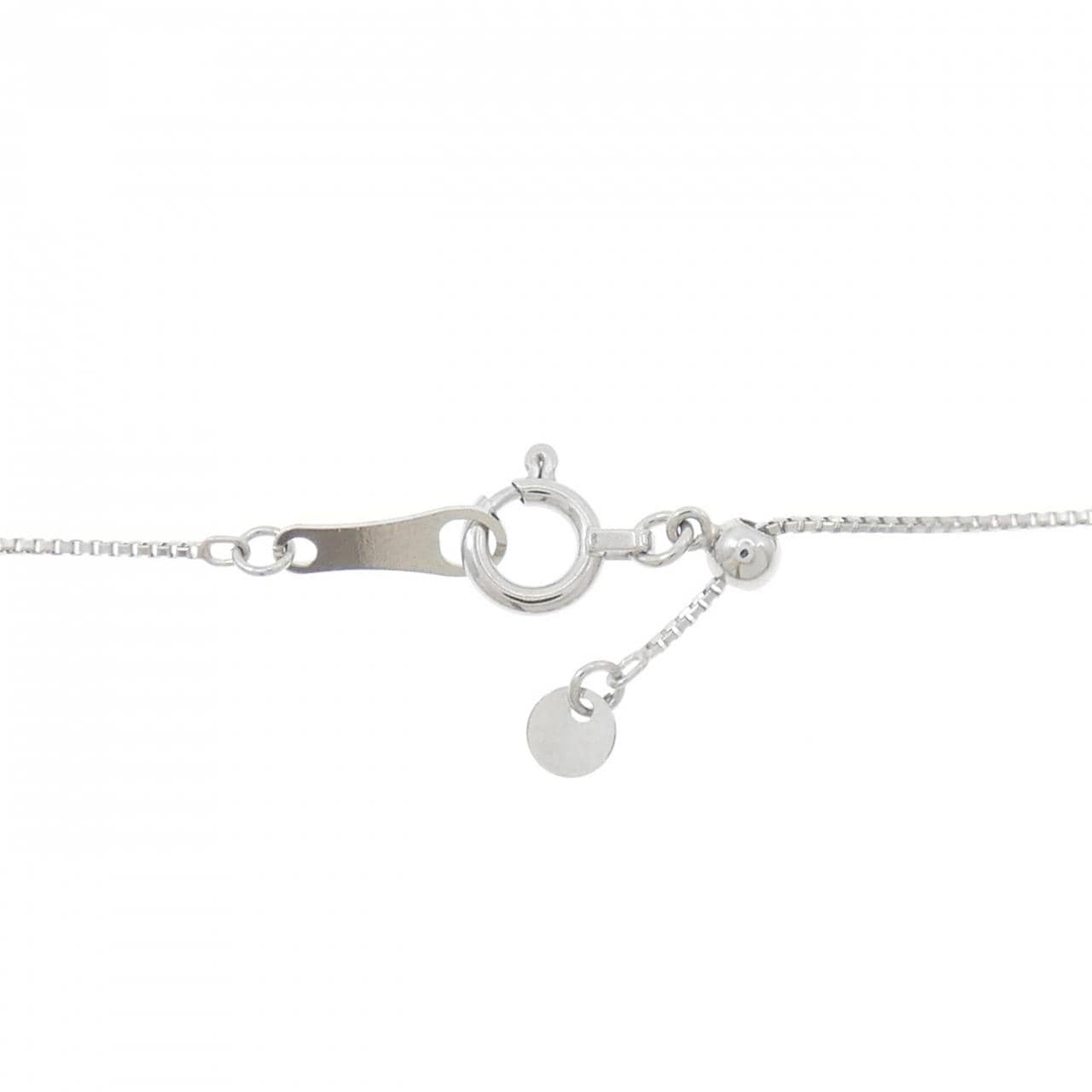 PT900/K18YG/PT850 ムーン ダイヤモンド ネックレス 0.03CT