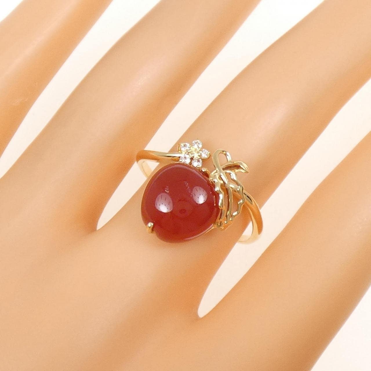 K18YG メノウ リング