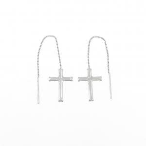 K14WG クロス ピアス