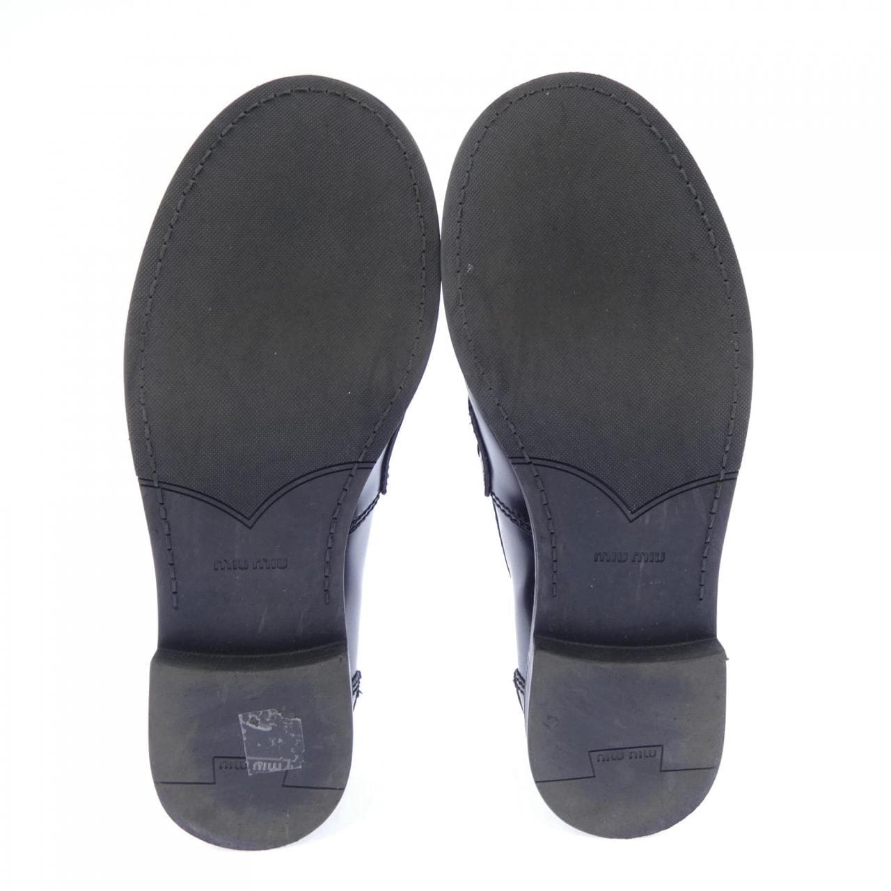 ミュウミュウ MIU MIU ブラッシュドレザーペニーローファー 5D773D シューズ