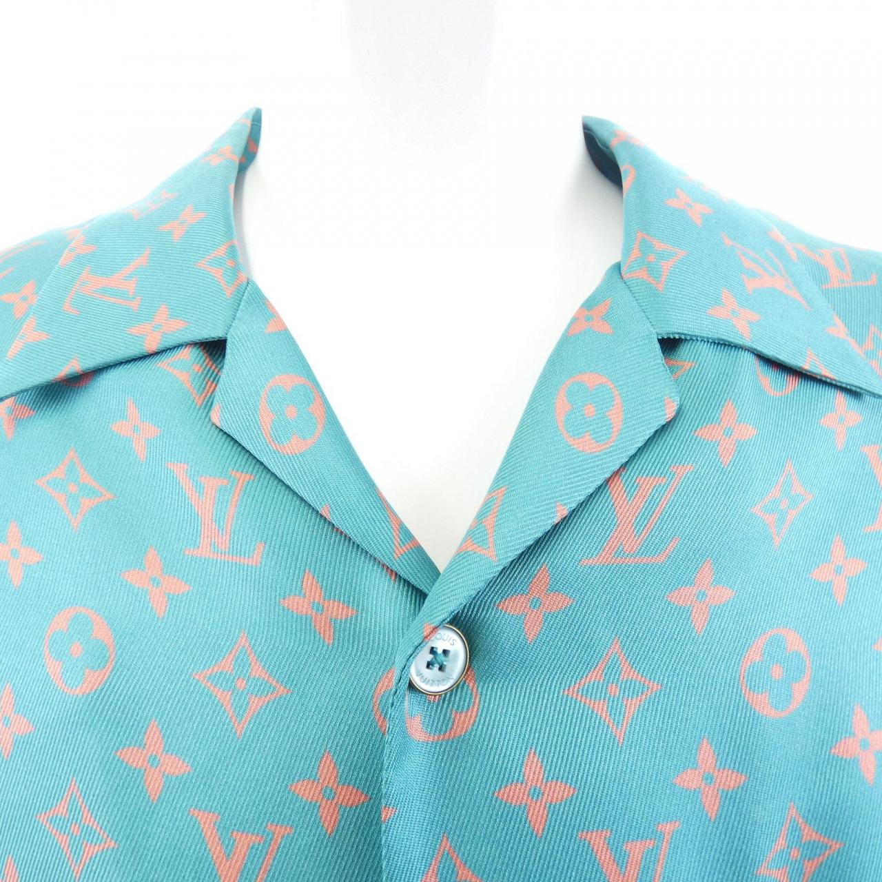ルイヴィトン LOUIS VUITTON モノグラムショートスリーブシルクシャツ HTS06WUPP S／Sシャツ