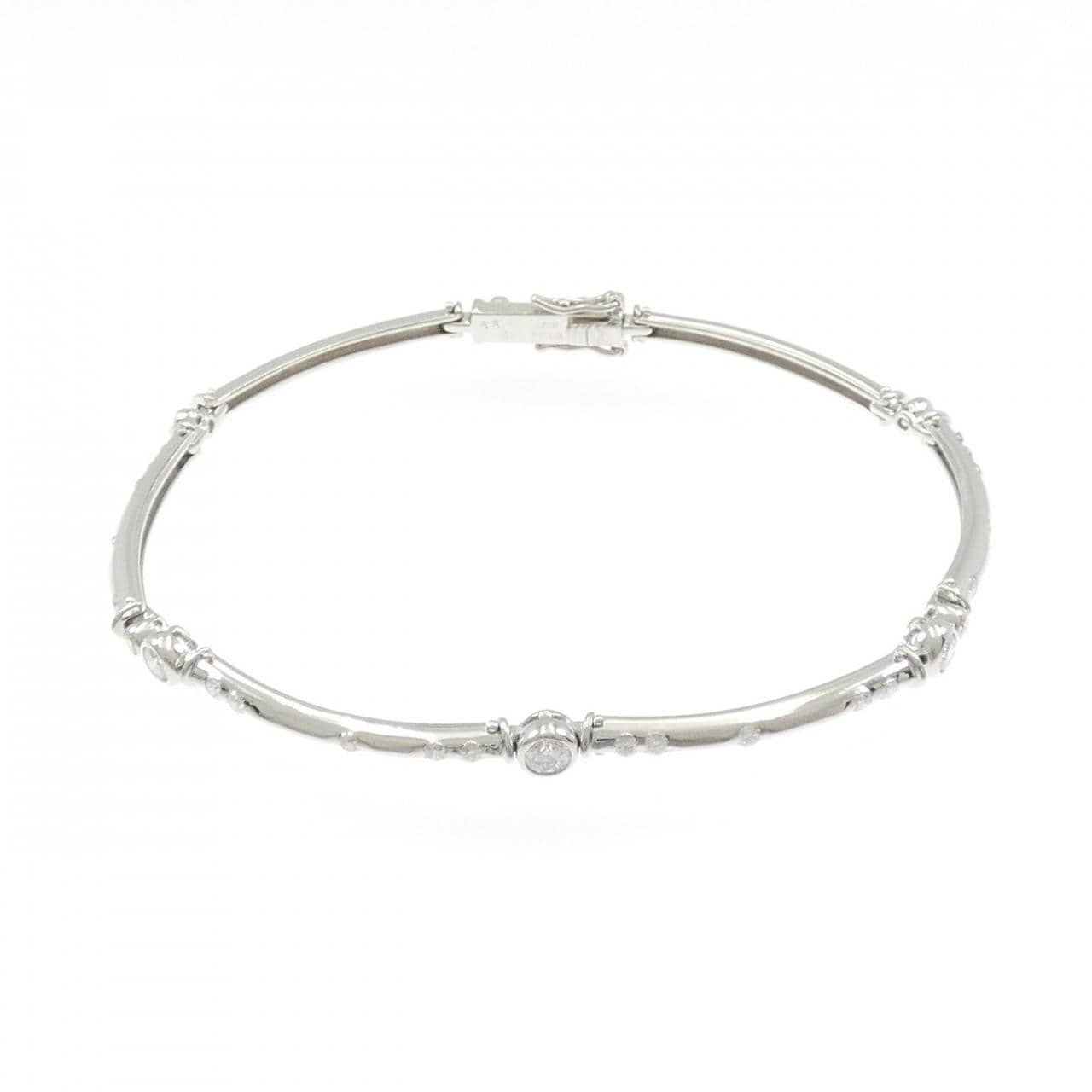 K18YG/K18WG ダイヤモンド ブレスレット 0.99CT