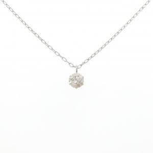 PT900/PT850 ソリティア ダイヤモンド ネックレス 0.301CT