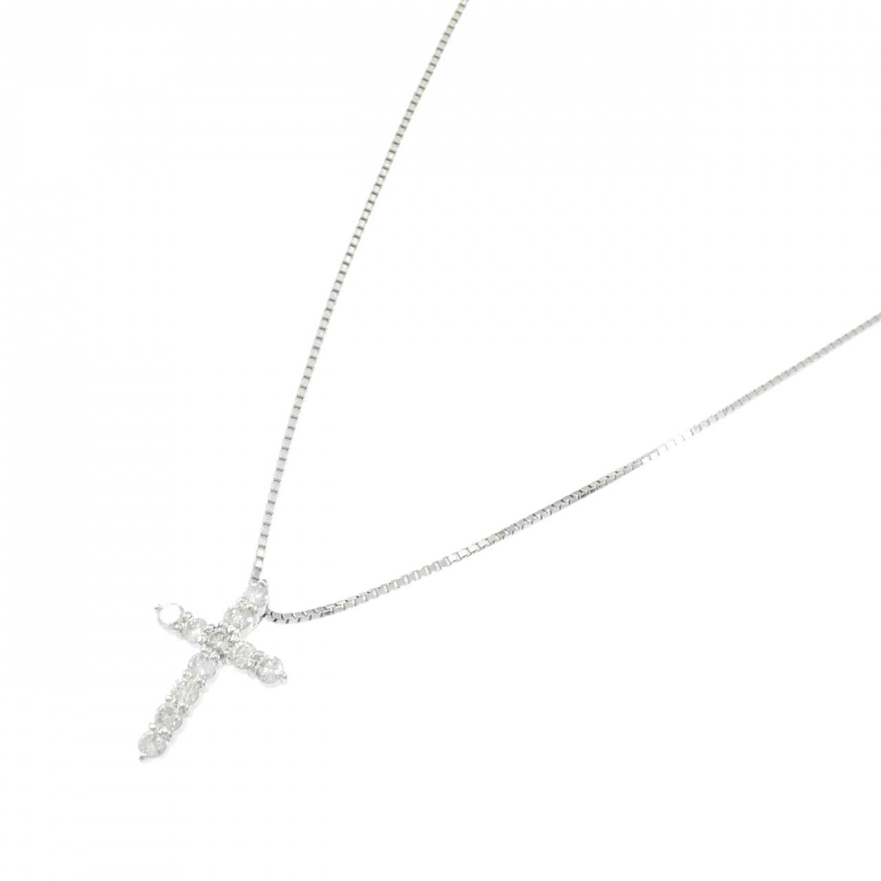 PT900/PT850 クロス ダイヤモンド ネックレス 0.68CT