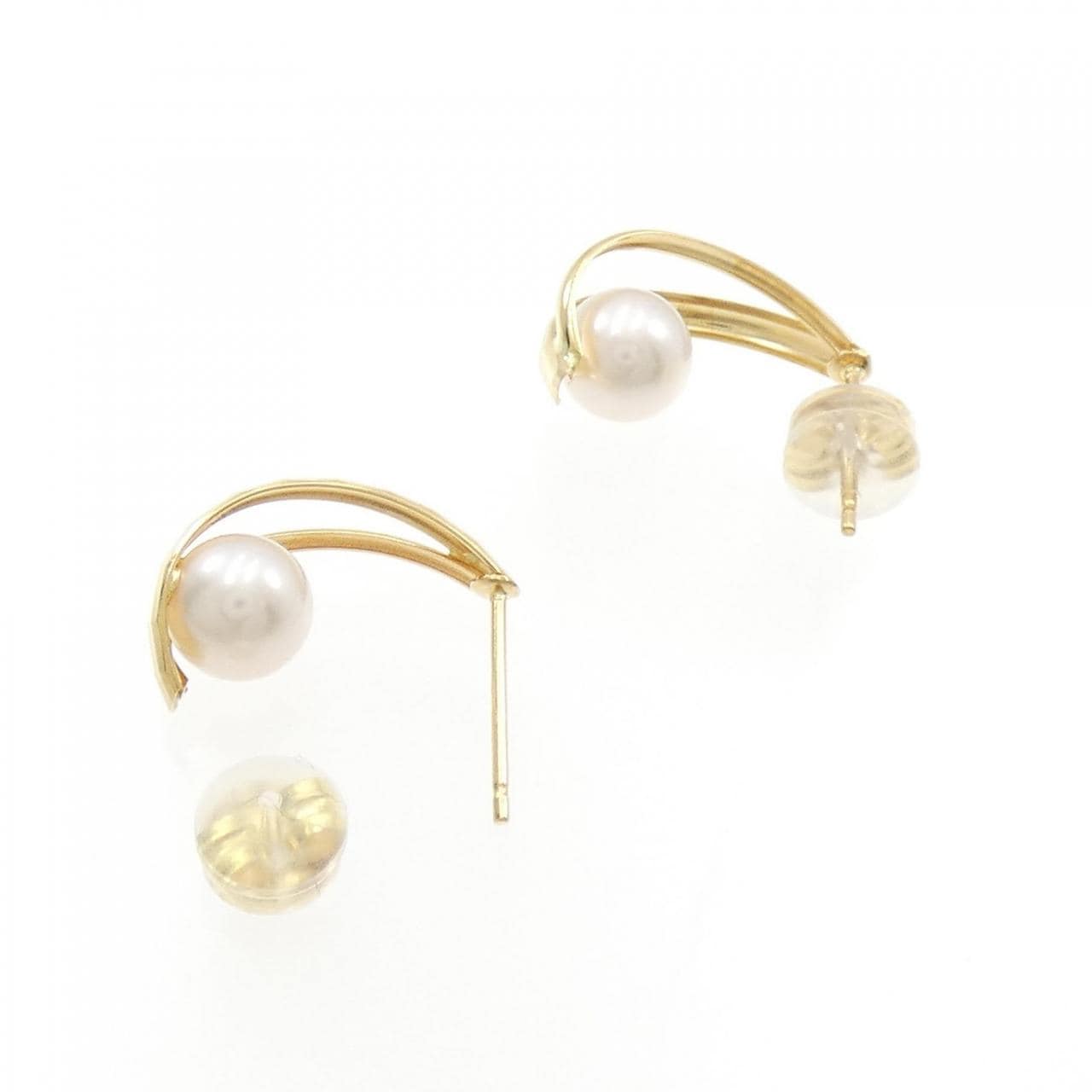 [BRAND NEW] K18YG Akoya pearl earrings 5.8mm