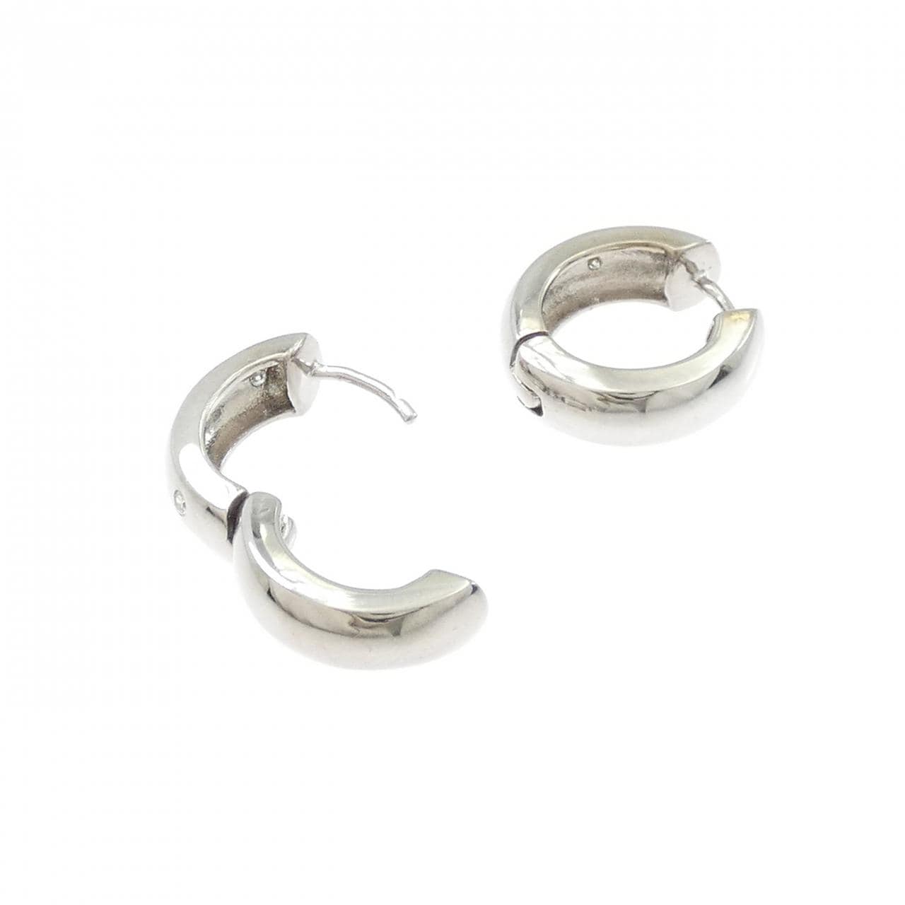 K14WG ダイヤモンド ピアス 0.08CT