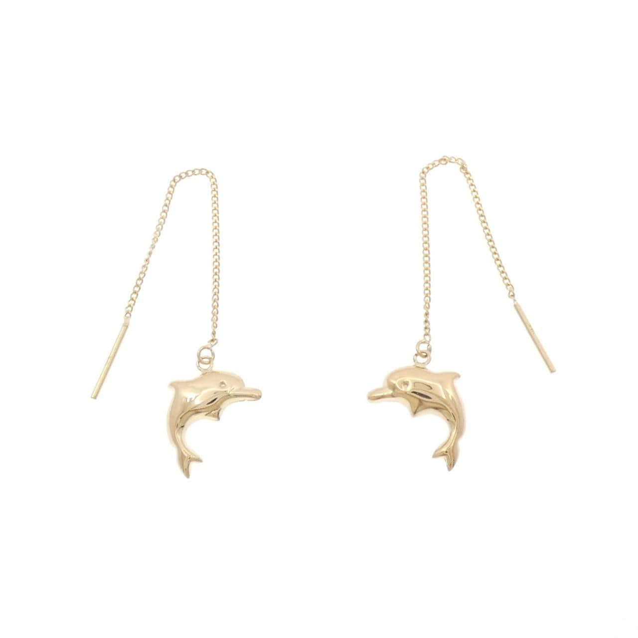 K18YG ドルフィン ピアス