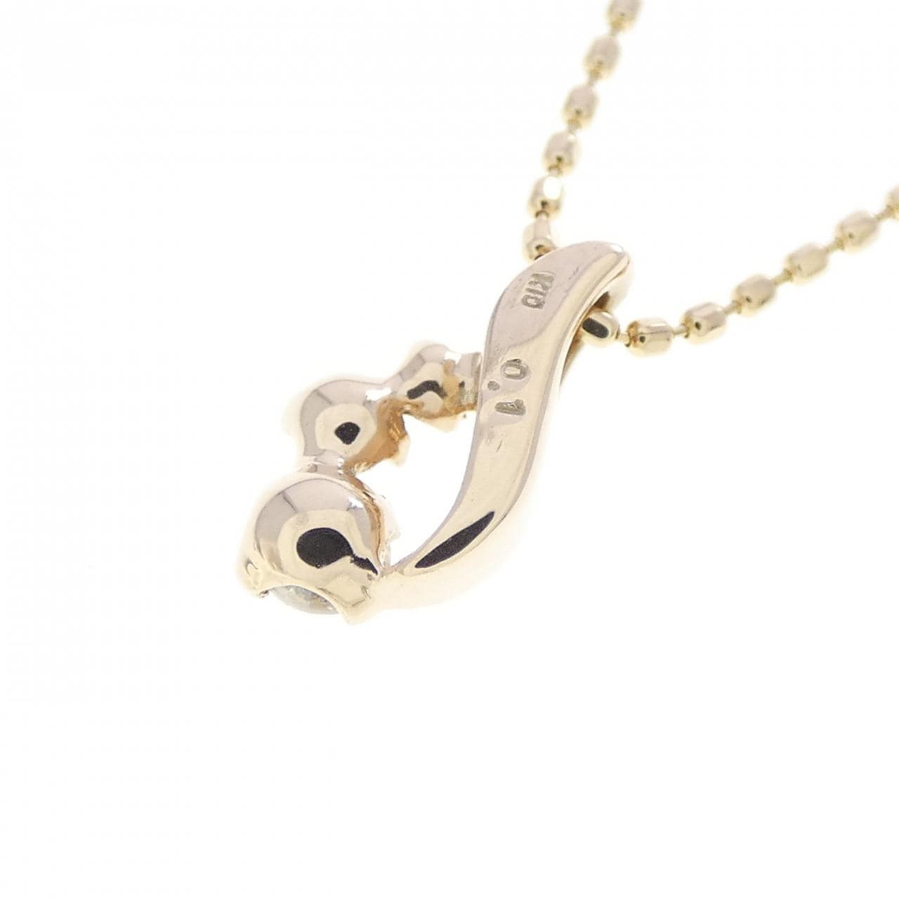 K10YG ダイヤモンド ネックレス 0.1CT