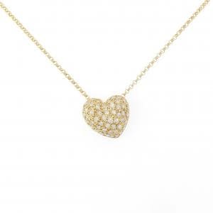 K18YG/750YG ハート ダイヤモンド ネックレス 0.50CT