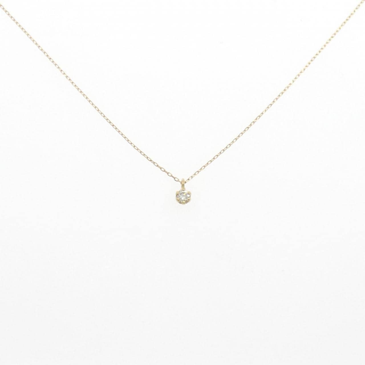 K18YG ソリティア ダイヤモンド ネックレス 0.05CT