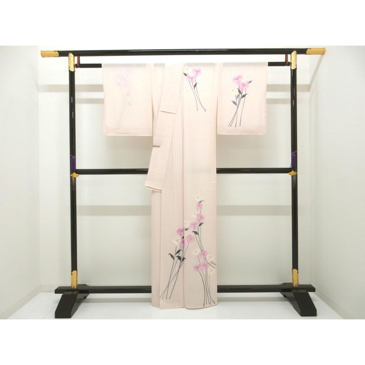 【未使用品】単衣　駒絽訪問着　友禅加工