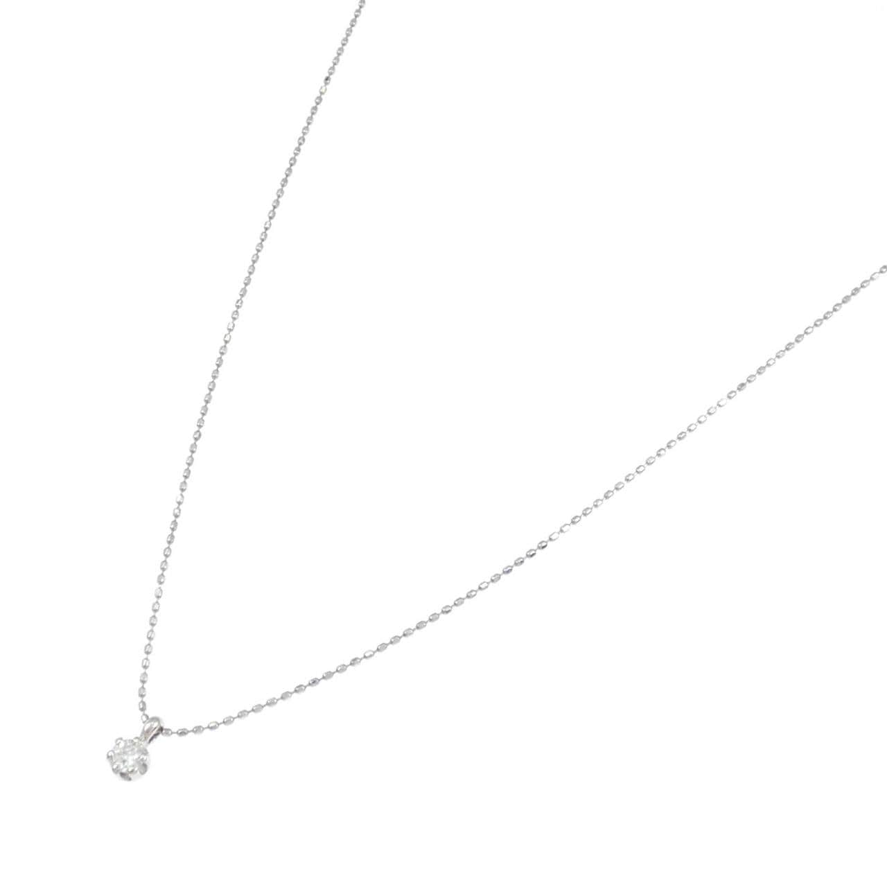 PT900/PT850 ソリティア ダイヤモンド ネックレス 0.1CT