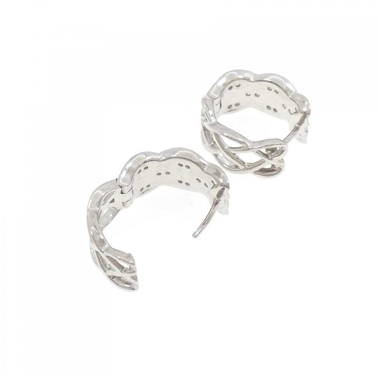 K18WG ダイヤモンド ピアス 0.22CT