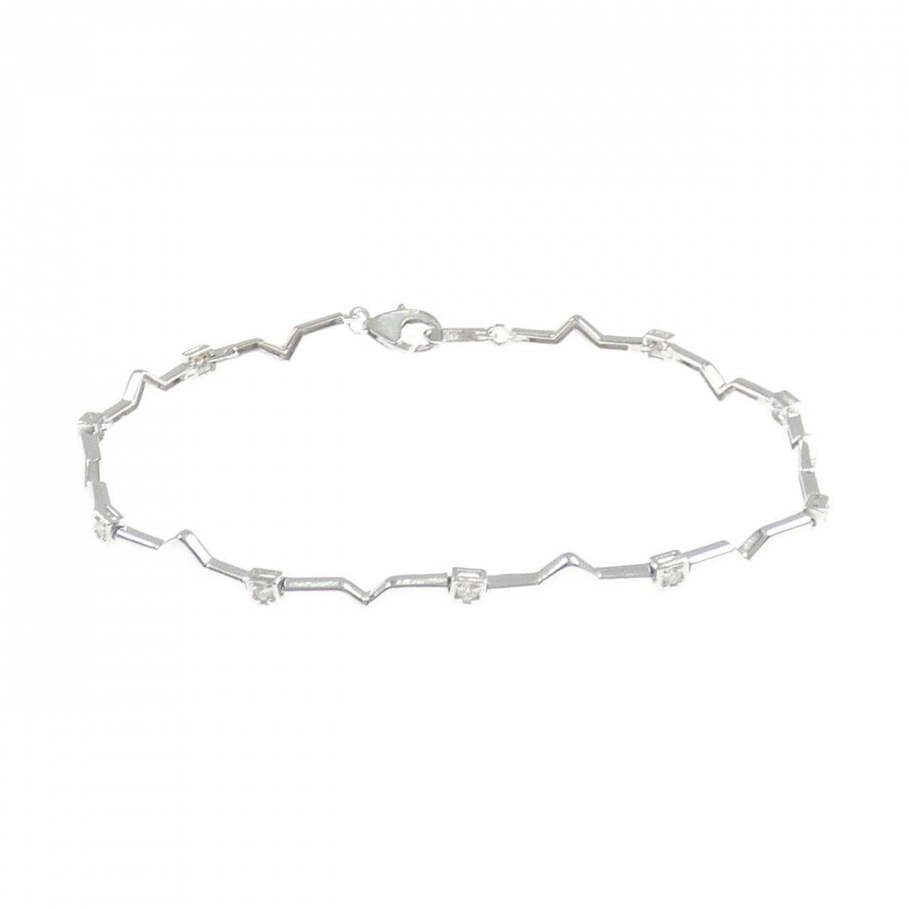 K18WG ダイヤモンド ブレスレット 0.17CT