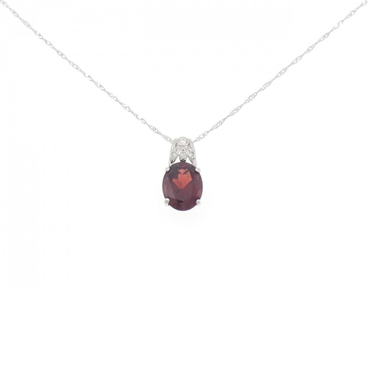 PT900/PT850 ガーネット ネックレス 2.054CT