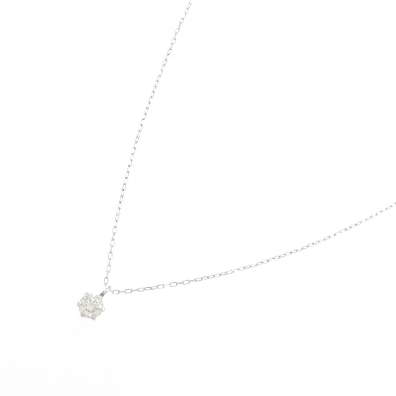 PT900/PT850 ソリティア ダイヤモンド ネックレス 0.10CT