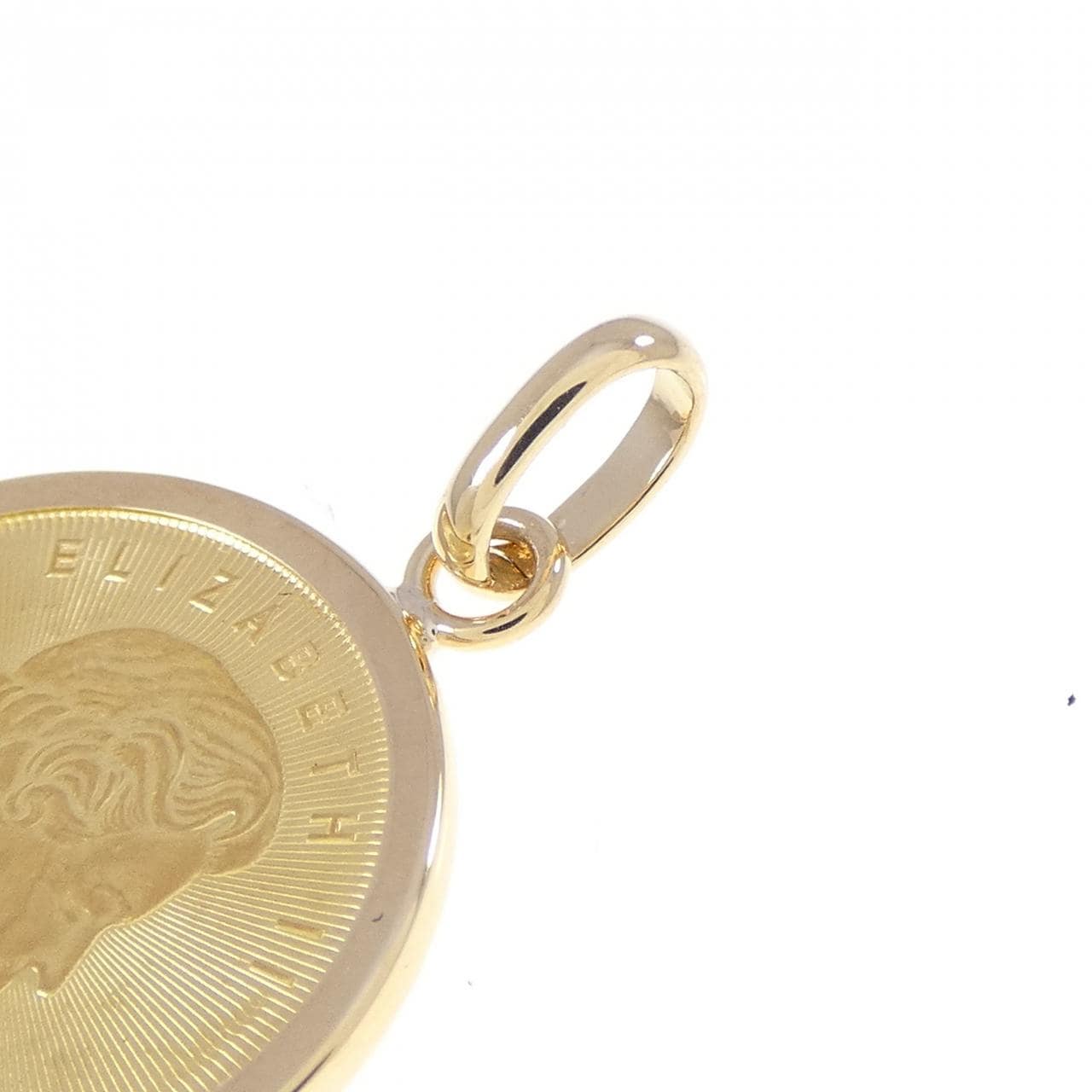 K18YG(枠) コイン ペンダント
