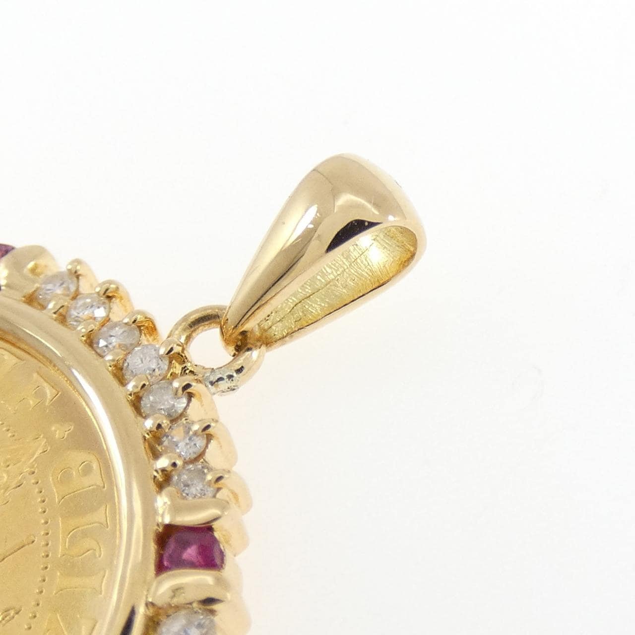 K18YG(枠) ルビー コイン